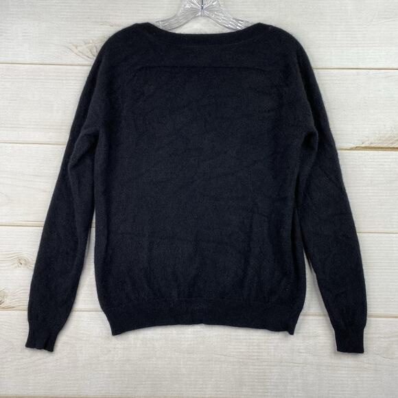 Apt 9 Sweater Womens L Black 100% Cashmere Pullover Round Neck Minimalist - Picture 7 of 8
